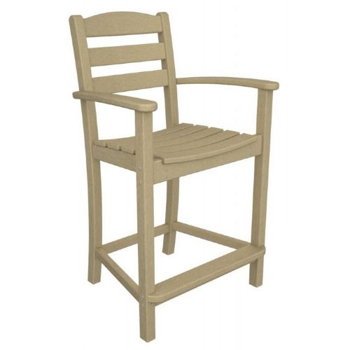 POLYWOOD® La Casa Outdoor Counter Arm Chair PW-TD201