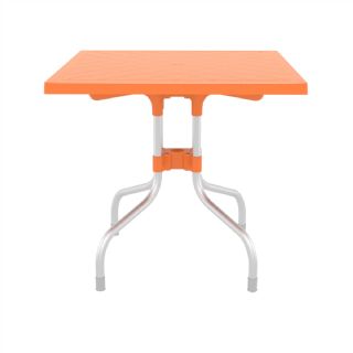 Forza Square Folding Table 31 inch - Orange ISP770 360° view