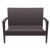 Miami Wickerlook Resin Patio Loveseat Brown with Cushion ISP845-BR #3
